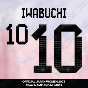 Iwabuchi 10 (Official Japan 2023 Women Away Name and Numbering)