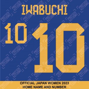 Iwabuchi 10 (Official Japan 2023 Women Home Name and Numbering)