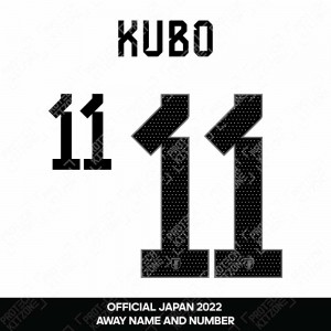 Kubo 11 (Official Japan 2022 Away Name and Numbering)