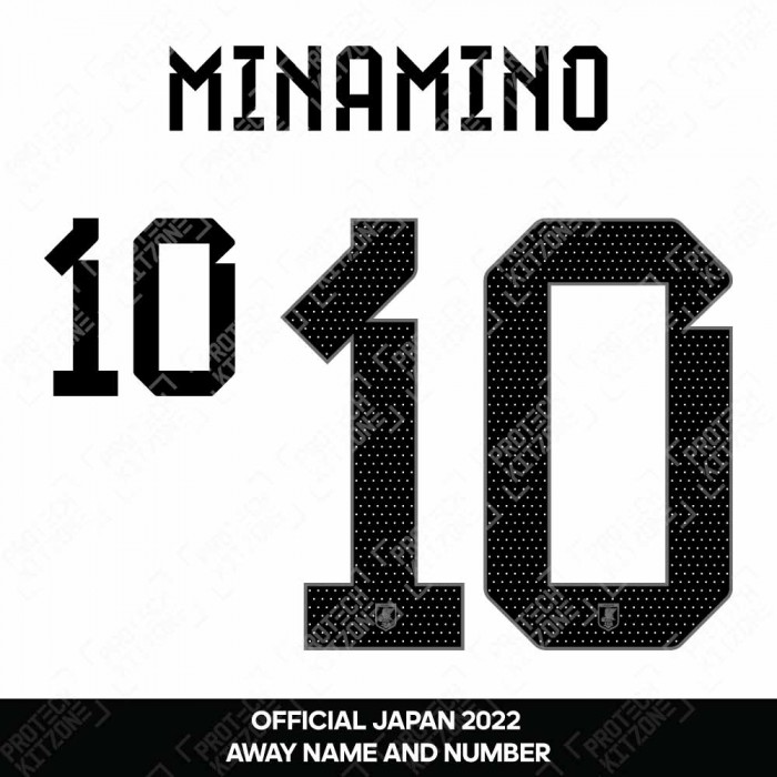 Minamino 10 (Official Japan 2022 Away Name and Numbering), Japan National Team, MINAMINO2022A, 