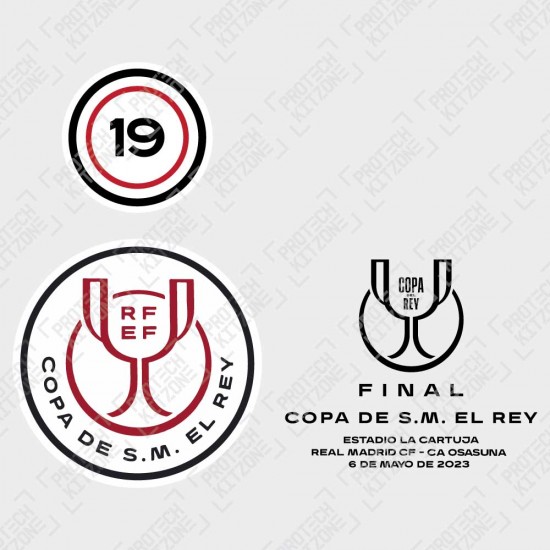 Official Copa del Rey 2023 + 19 Champions Badges + 2023 Final Match Day Details 