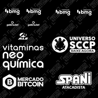 Official Corinthians 2022/23 Away Full Sponsor Set
