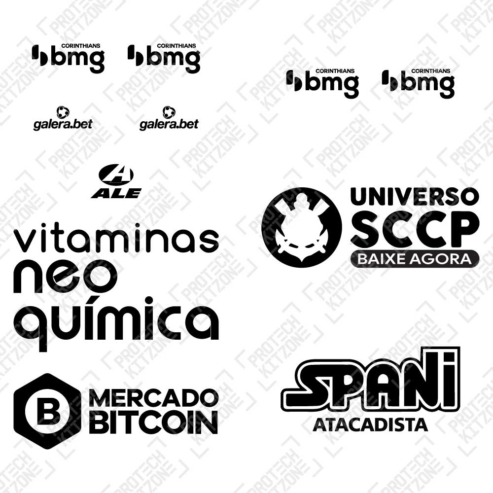 Official Corinthians 2022/23 Home Full Sponsor Set Official Corinthians 2022/23 Home Full Sponsor Set