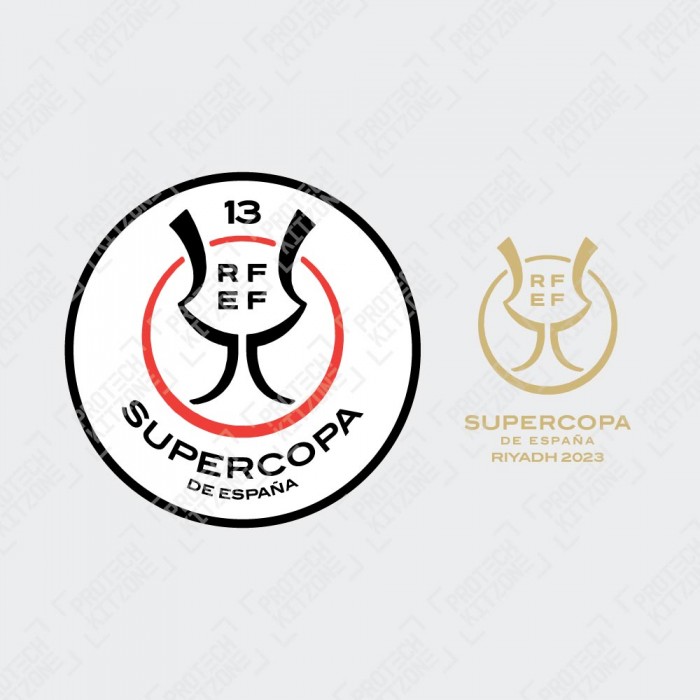 Official Supercopa De España 13 Riyadh 2023 Patch + Match Detail Printing (For Barcelona 2022/23 Home Shirt), Supercopa De España, SUPERCOPA23 13, 
