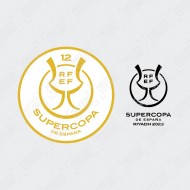 Official Supercopa De España 12 Champions Riyadh 2023 Patch + Match Detail Printing (For Real Madrid CF 2022/23 Home Shirt)