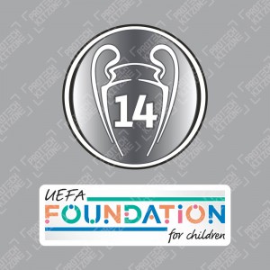 Official Sporting iD UEFA UCL Titleholder 14 + UEFA Foundation Badge Set