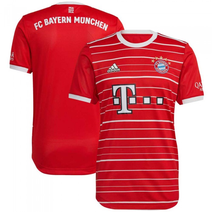 [Player Edition] FC Bayern Munich 2022/23 Authentic Home Shirt, 2022/23 Season Jerseys, HT4825, Adidas