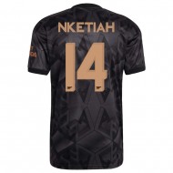 Arsenal 2022/23 Away Shirt with Nketiah 14 Club Nameset 