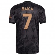 Arsenal 2022/23 Away Shirt with Saka 7 Club Nameset 
