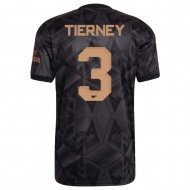 Arsenal 2022/23 Away Shirt with Tierney 3 Club Nameset 