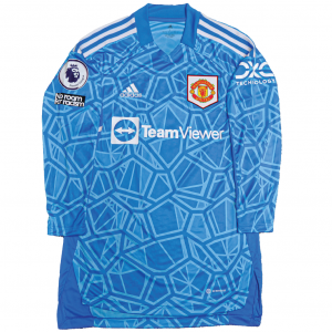 Manchester United 2022/23 Home Goalkeeper Shirt With De Gea 1 Premier League Full Set Version - Size S 