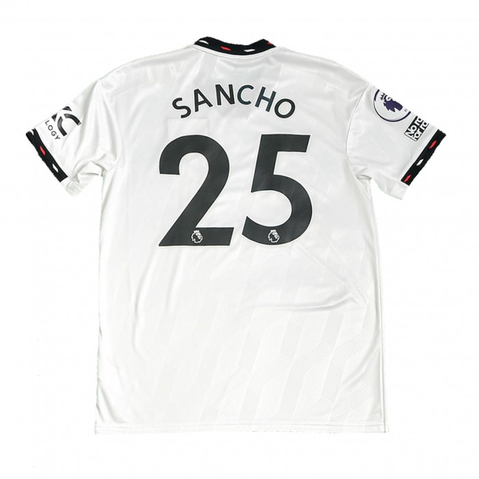 Manchester United 2022/23 Away Shirt With Sancho 25 (Premier League Full Set Version) - Size M 