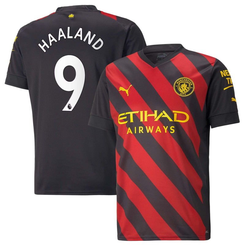 Manchester City 2022/23 Premier League Away Shirt with Haaland 9 