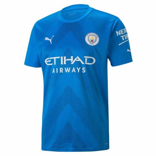 Manchester City 2022/23 Goalkeeper Shirt - Electric Blue Lemonade-Limoges