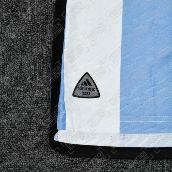 [Player Edition] Argentina 3 Stars Heat Rdy. Home Shirt With Messi 10 and Player Version 2022 World Champions Patch 