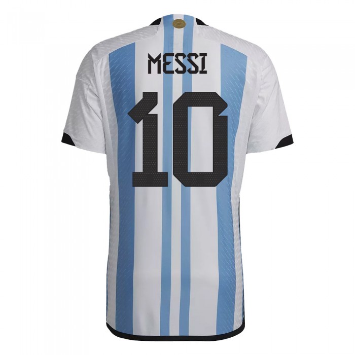 [Player Edition] Argentina 3 Stars Heat Rdy. Home Shirt With Messi 10 and Player Version 2022 World Champions Patch 