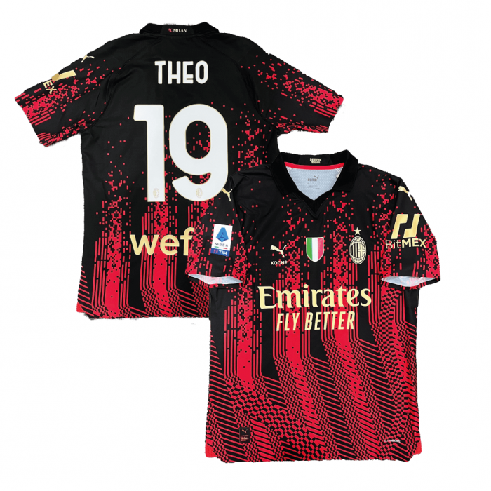 [Player Edition] AC Milan x KOCHÉ 22/23 Ultraweave Fourth Shirt With Theo 19 and Box (Serie A Full Set Version) - Size M 