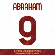 Abraham 9 (Official AS Roma 2021/22/23 Away/Third Club Name and Numbering)