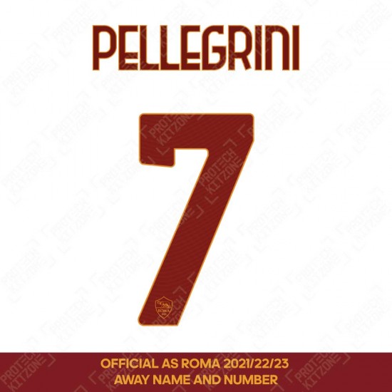 Pellegrini 7 (Official AS Roma 2021/22/23 Away/Third Club Name and Numbering)