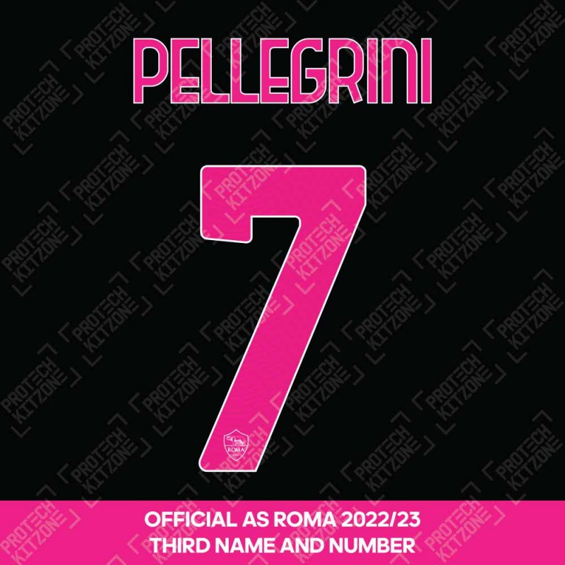 Pellegrini 7 (Official AS Roma 2022/23 Third Club Name and Numbering)