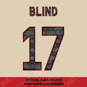 Blind 17 (Official Ajax FC 2022/23 Third Shirt Name and Numbering)