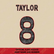 Taylor 8 (Official Ajax FC 2022/23 Third Shirt Name and Numbering)