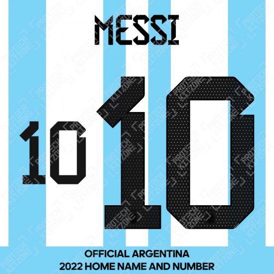 Messi 10 (Official Argentina 2022 Home Name and Numbering)