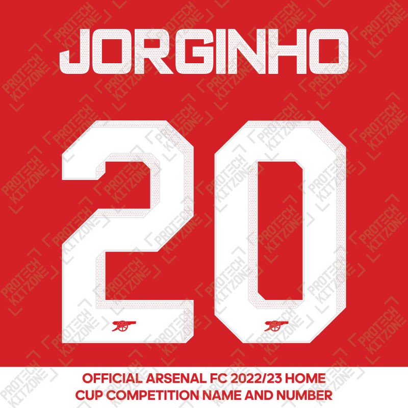 Jorginho 20 (Official Arsenal 2022/23 Home Club Name and Numbering)
