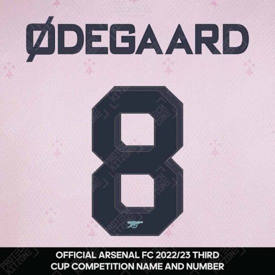 Ødegaard 8 (Official Arsenal 2022/23 Third Club Name and Numbering)