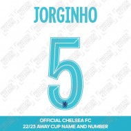 Jorginho 5 (Official Name and Number Printing for Chelsea FC 22/23 Away Shirt)