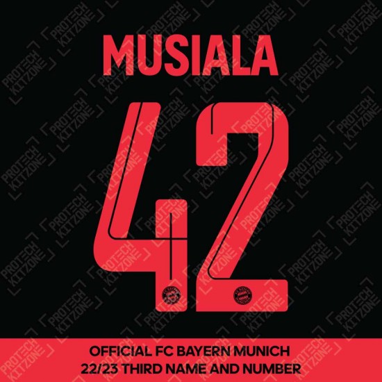 Musiala 42 (Official FC Bayern Munich 2022/23 Third Name and Numbering)