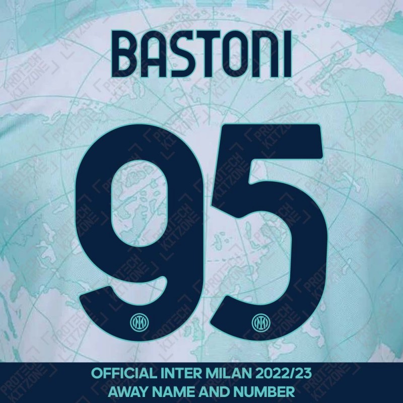 Bastoni 95 (Official Inter Milan 2022/23 Away Club Name and Numbering)