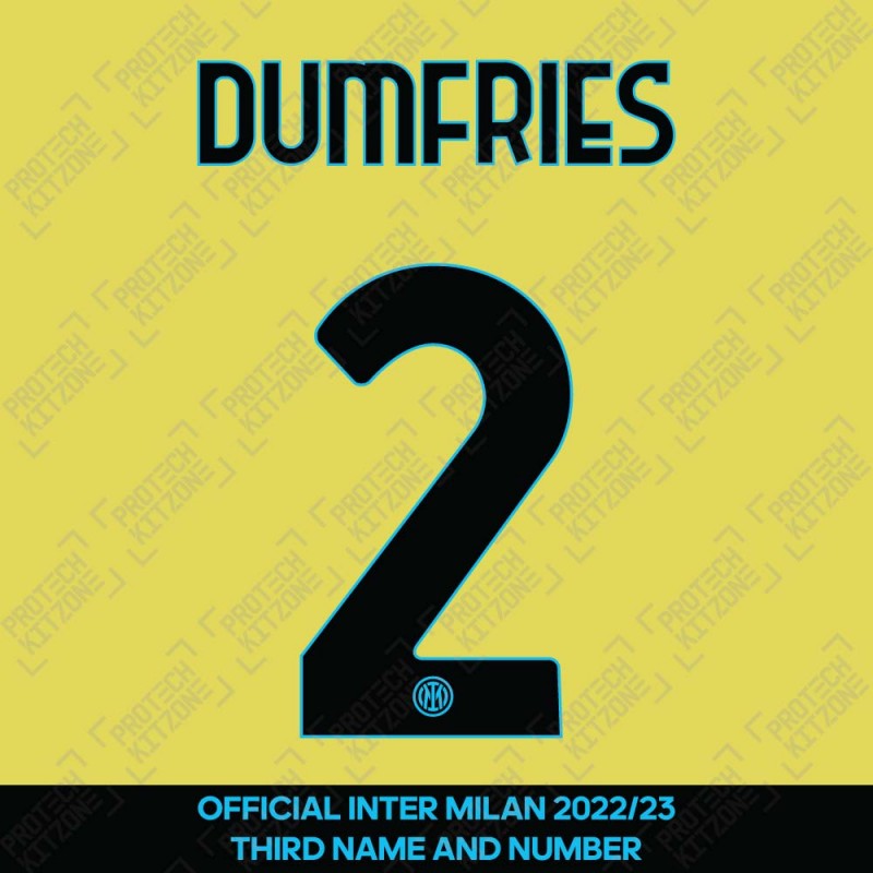 Dumfries 2 (Official Inter Milan 2022/23 Third Club Name and Numbering)