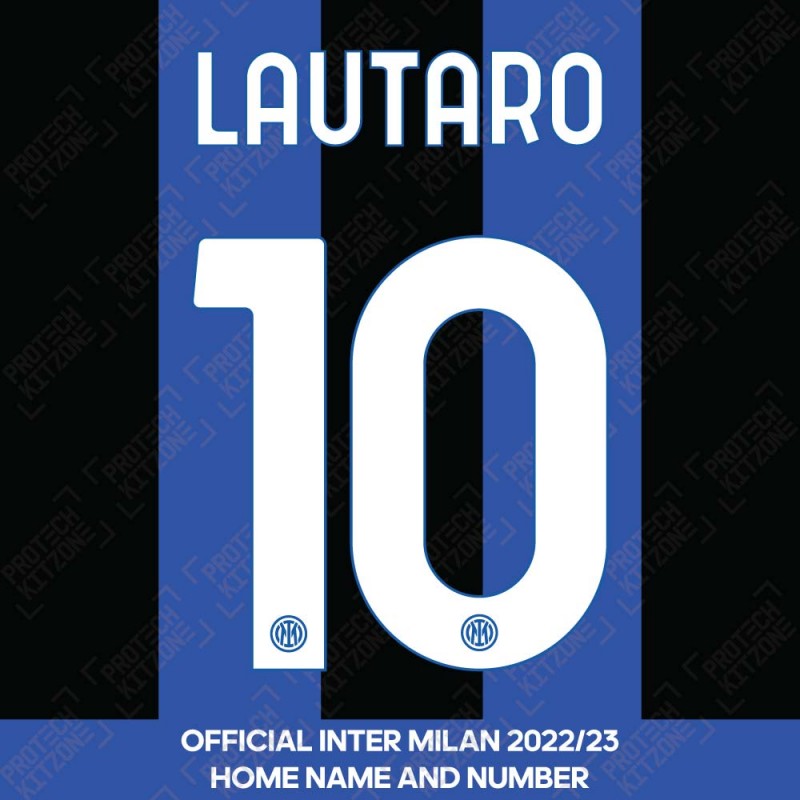 Lautaro 10 (Official Inter Milan 2022/23 Home Club Name and Numbering)