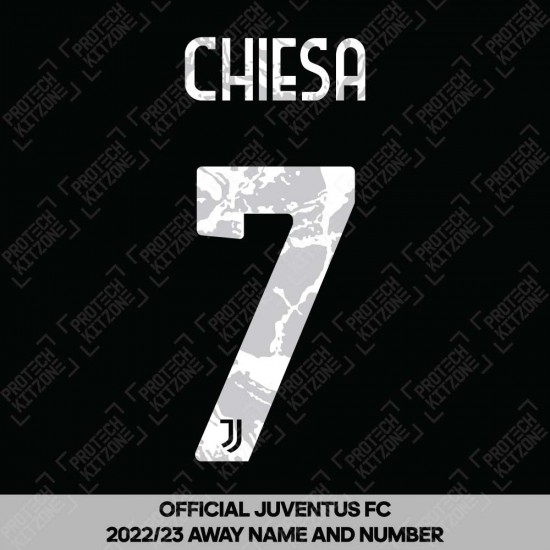 Chiesa 7 (Official Juventus 2022/23 Away/Third Name and Numbering)