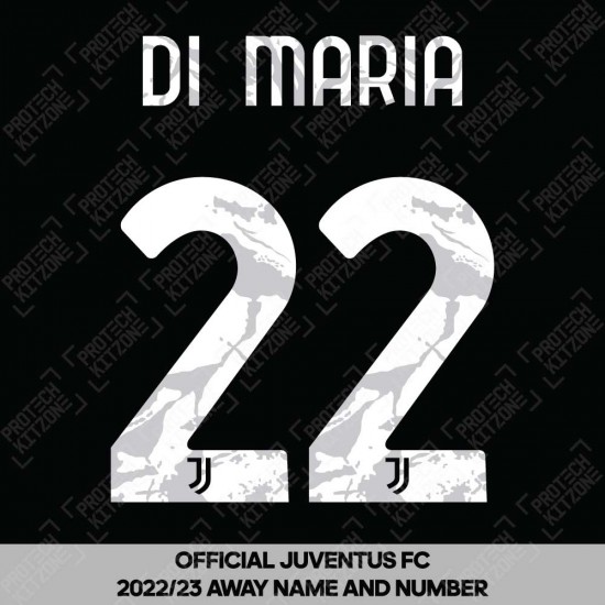 Di Maria 22 (Official Juventus 2022/23 Away/Third Name and Numbering)