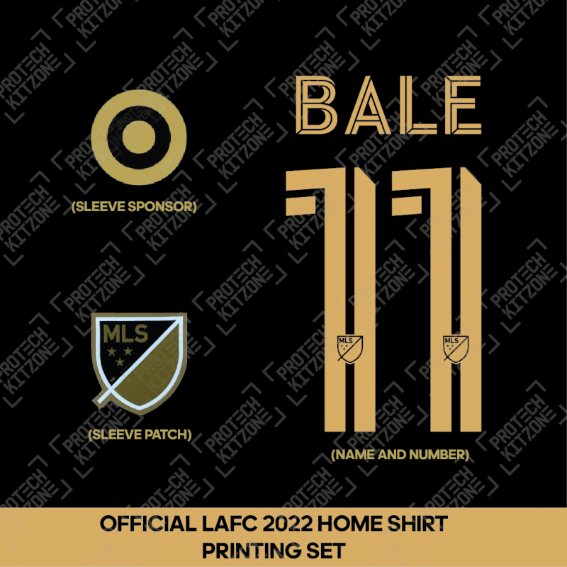 Bale 11 + MLS + Target (LAFC 2022 Home Shirt Printing Set) 