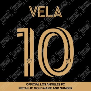 Vela 10 (Official LAFC Metallic Gold Name And Numbering)