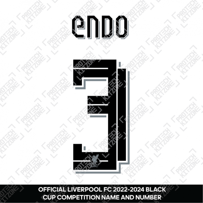 Endo 3 (Official Liverpool FC 2022-2024 Black Club Name and Numbering) 