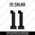 M. Salah 11 (Official Liverpool FC Black Club Name and Numbering) - For 2022/23 Away Shirt 