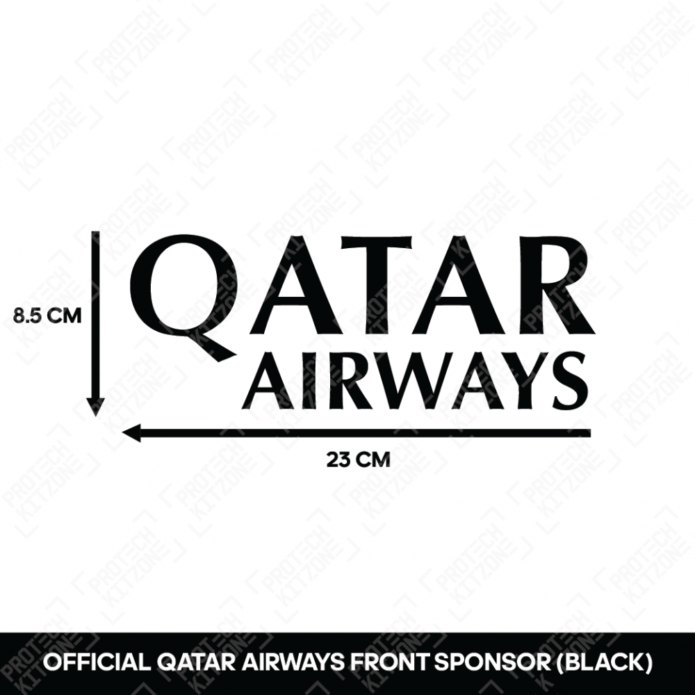 Qatar Airways Front Sponsor (Black) - Player Size