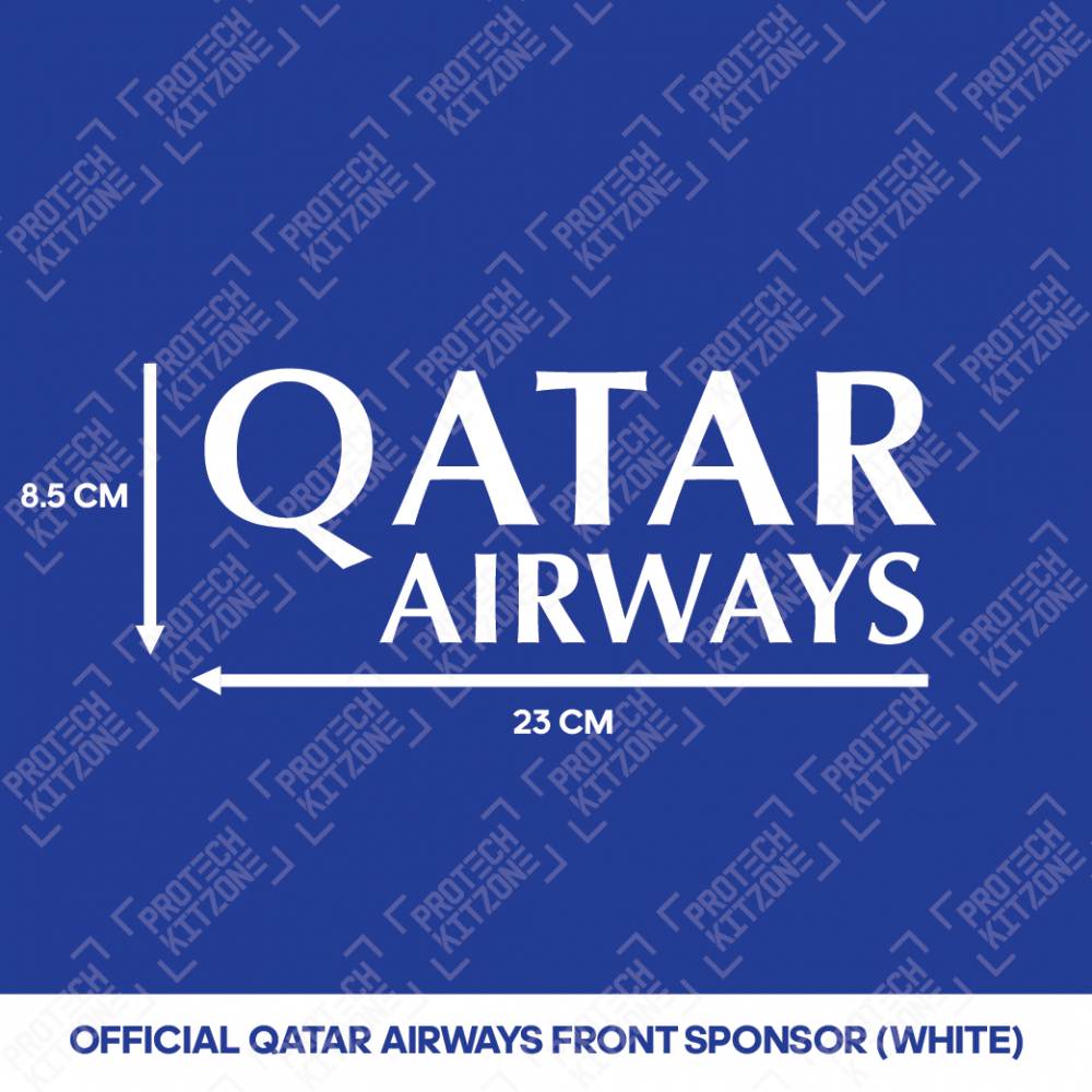 Qatar Airways Front Sponsor (White) - Player Size