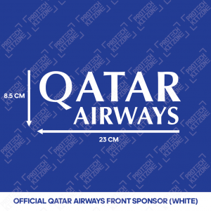 Qatar Airways Front Sponsor (White) - Player Size Qatar Airways Front Sponsor (White) - Player Size