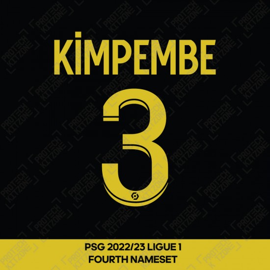 Kimpembe 3 (Official PSG 2022/23 Fourth Ligue 1 Name and Numbering)