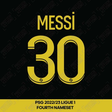 [Pre Order] Messi 30 (Official PSG 2022/23 Fourth Ligue 1 Name and Numbering)
