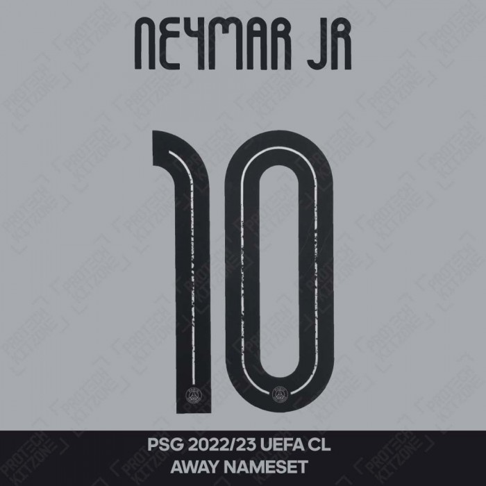 Neymar Jr 10 (Official PSG 2022/23 Away UEFA CL Name and Numbering), UEFA CL Version, NJR10 PSG AW UCL 2223, 