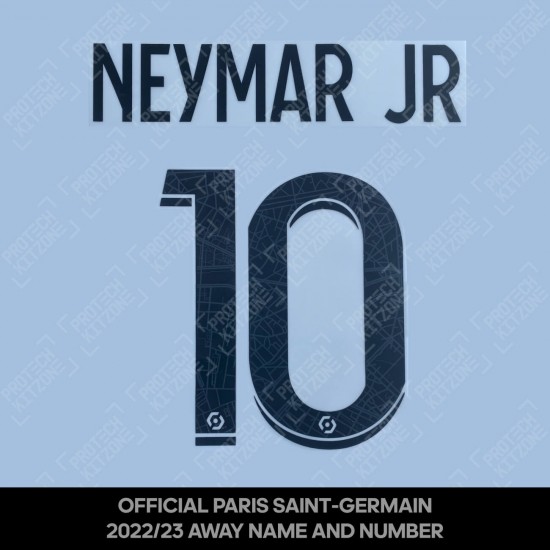 Neymar Jr 10 (Official PSG 2022/23 Away Ligue 1 Name and Numbering)