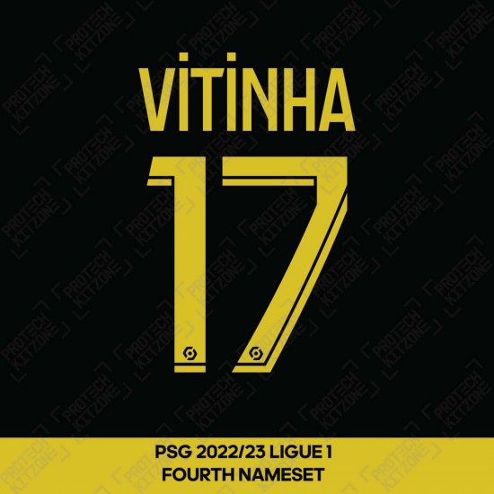 Vitinha 17 (Official PSG 2022/23 Fourth Ligue 1 Name and Numbering)