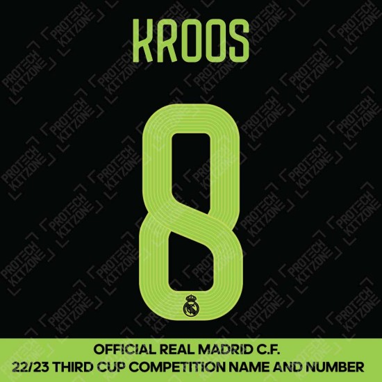 Kroos 8 (Official Real Madrid FC 2022/23 Third Cup Competition Name and Numbering)