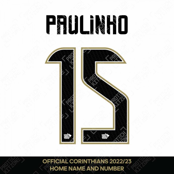 Paulinho 15 - Official Corinthians 2022/23 Home Nameset, Sports Club Corinthians Paulista, P15 2223 SCCP HM, 